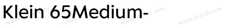 Klein 65Medium字体转换